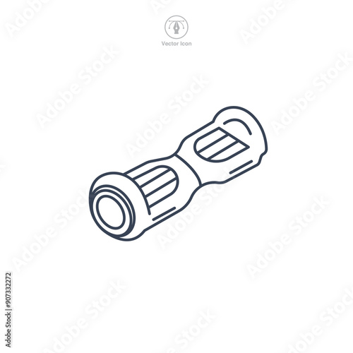 self balancing scooter, hoverboard icon symbol vector illustration isolated on white background
