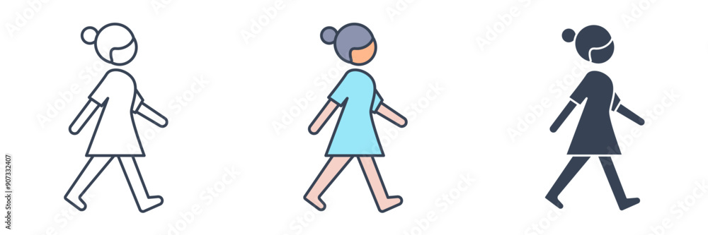 Pedestrian icon symbol vector illustration isolated on white background Pedestrian icon symbol vector illustration isolated on white background