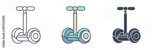 Segway icon symbol vector illustration isolated on white background