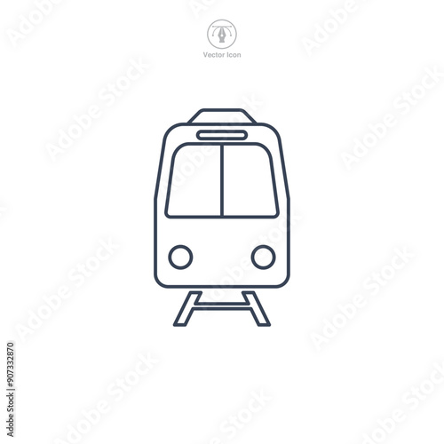 Train icon symbol vector illustration isolated on white background