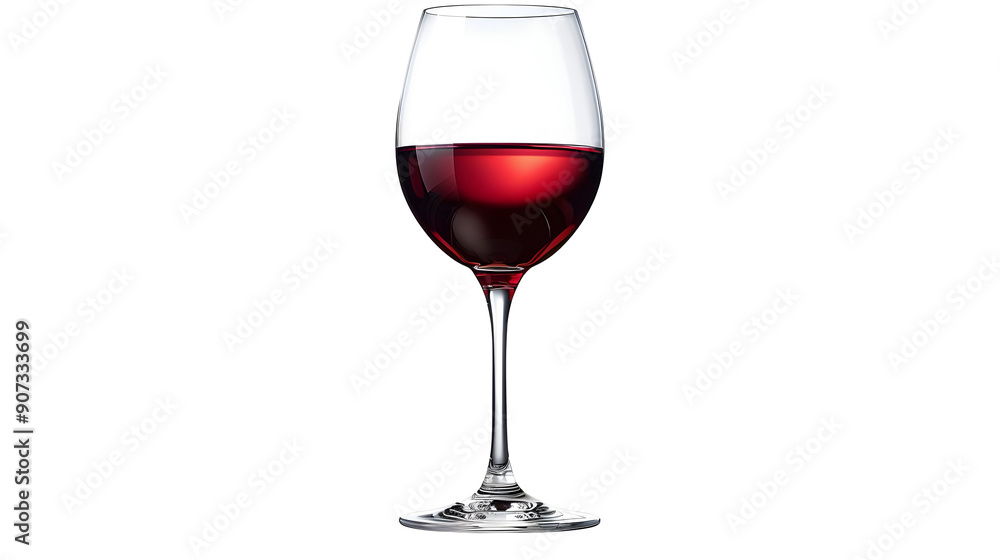 Red Wine Glass on White Background Red Wine Glass on White Background