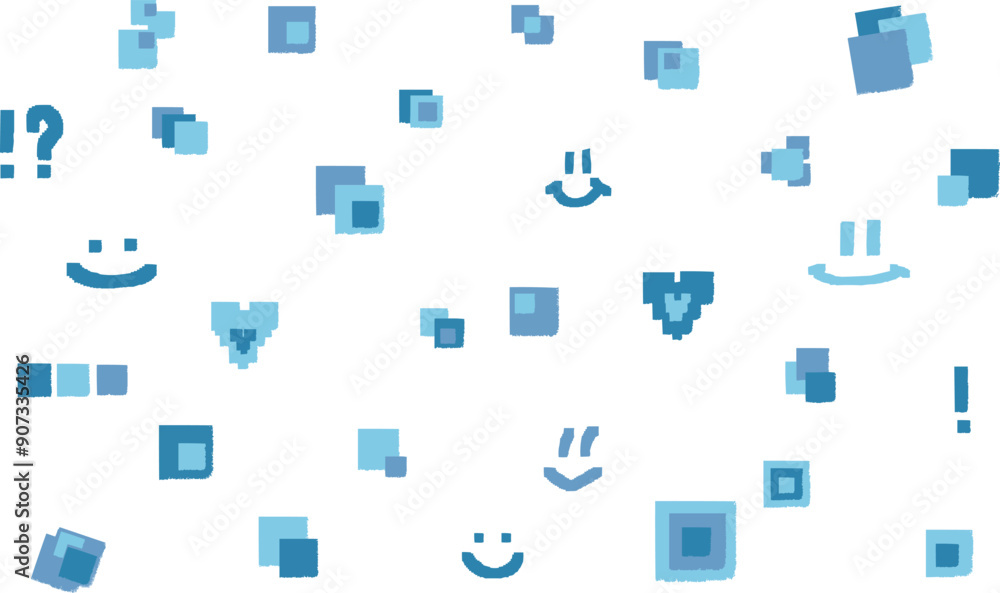 Cute decorative illustration with dots. Blue, light blue. Cute decorative illustration with dots. Blue, light blue.
