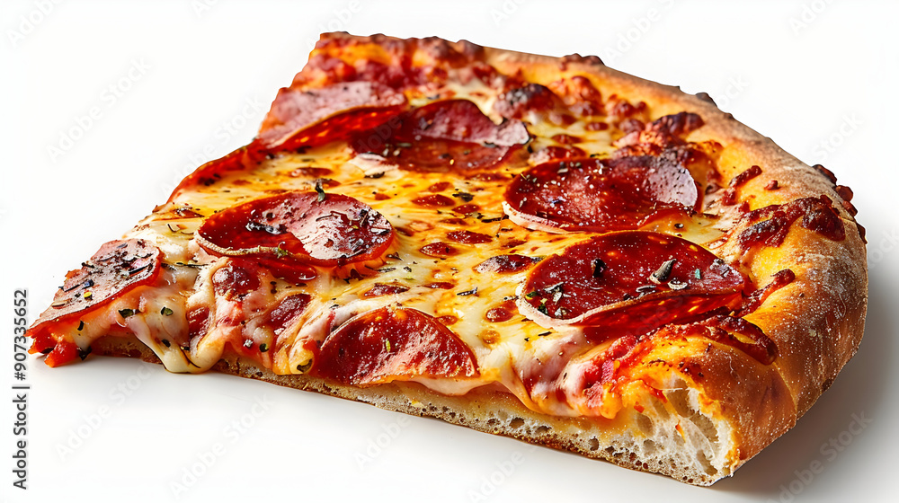 Pepperoni Pizza Slice with Cheese and Sauce Pepperoni Pizza Slice with Cheese and Sauce