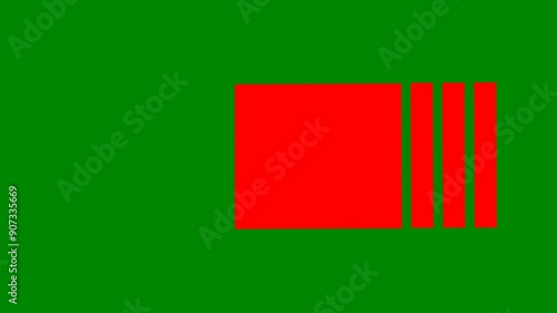 left arrow direction 4k green screen animation