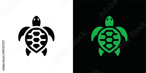 Turtle logo design. Modern icon. Sea turtle illustration.