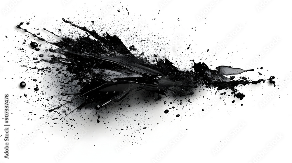 Black Ink Splatter Abstract Background Black Ink Splatter Abstract Background