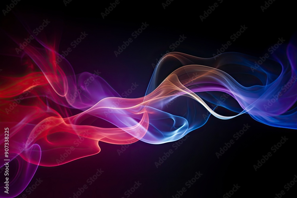 Abstract Smoke In Dark Background with generative ai Abstract Smoke In Dark Background with generative ai