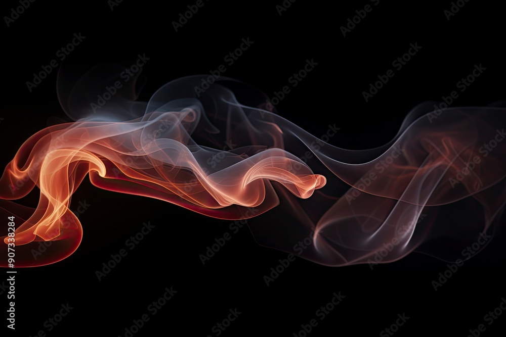 Abstract Smoke In Dark Background with generative ai Abstract Smoke In Dark Background with generative ai