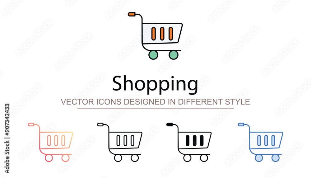 Shopping icon design with white background stock illustration Shopping icon design with white background stock illustration