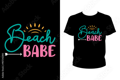 Beach babe - art files for Cricut and Silhouette. You can edit it with Adobe Illustrator.