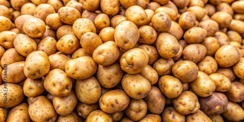 Lots of fresh potato background Lots of fresh potato background