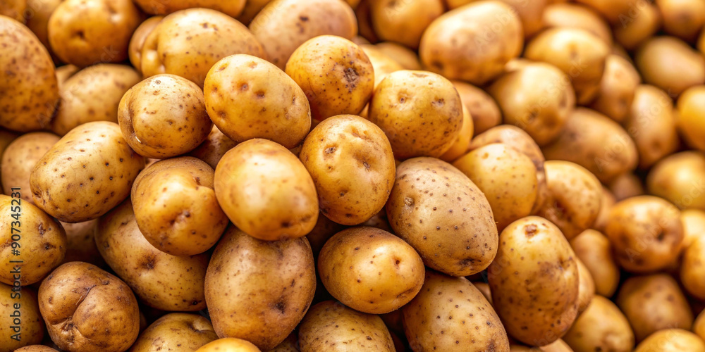 Lots of fresh potato background Lots of fresh potato background