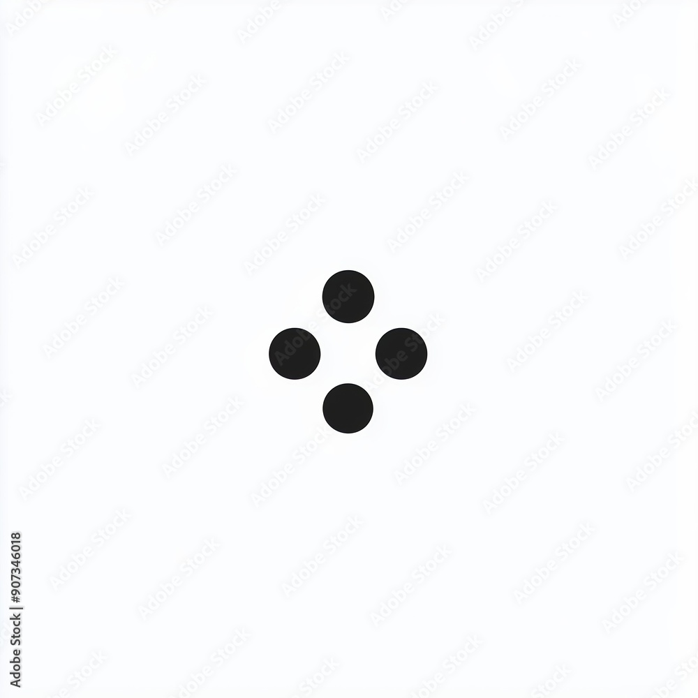 Minimalist Design with Four Black Dots Minimalist Design with Four Black Dots