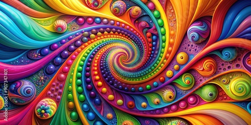 Wallpaper Mural Vibrant and abstract background featuring a colorful swirl of shapes and patterns, colorful, abstract, background, artsy Torontodigital.ca