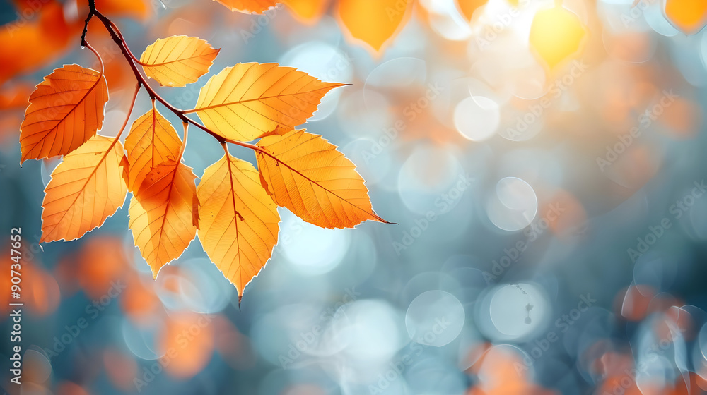 Autumn Leaves on a Blurry Background Autumn Leaves on a Blurry Background