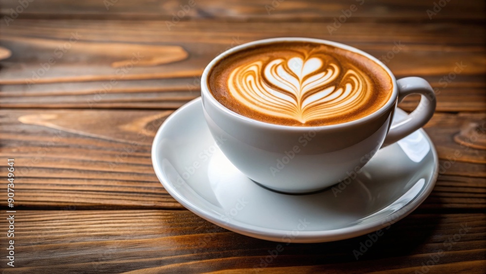 Latte coffee cup on saucer with latte art, Latte, coffee, cup, saucer, latte art, drink, beverage, cafe, morning, espresso Latte coffee cup on saucer with latte art, Latte, coffee, cup, saucer, latte art, drink, beverage, cafe, morning, espresso