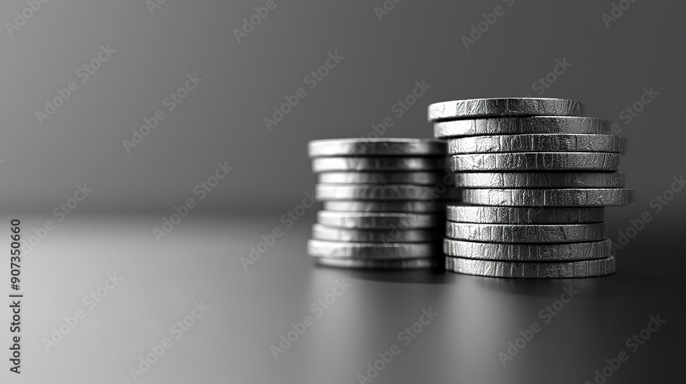 Stacked Coins with Copy Space. Coins Investment Finance Currency Stacked Coins with Copy Space. Coins Investment Finance Currency