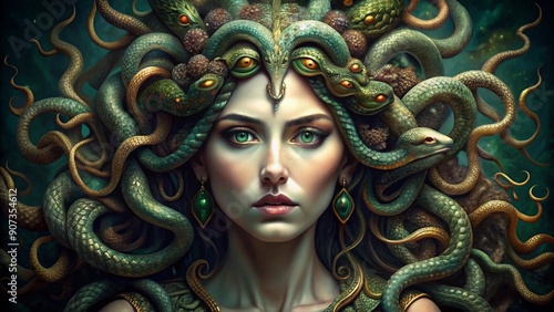 greek mythology medusa-portrait