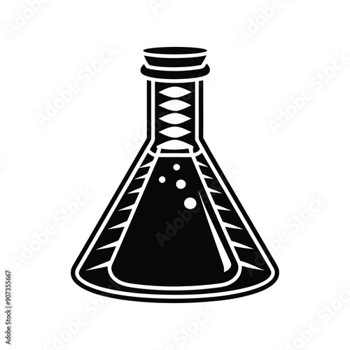 Erlenmeyer flask silhouette