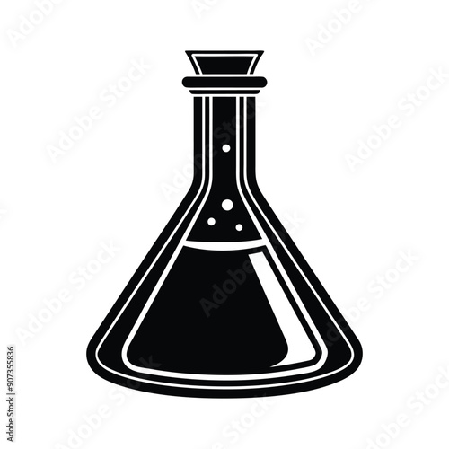 Erlenmeyer flask silhouette
