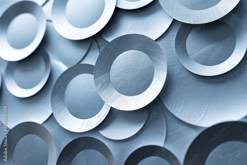 Abstract Circular Pattern in Silver Tones Abstract Circular Pattern in Silver Tones