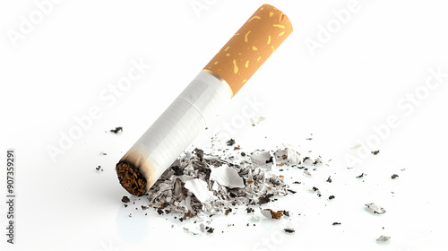 Cigarette isolated on white background, PNG clipart illustration with transparent background for easy cut out and paste in your graphics photo