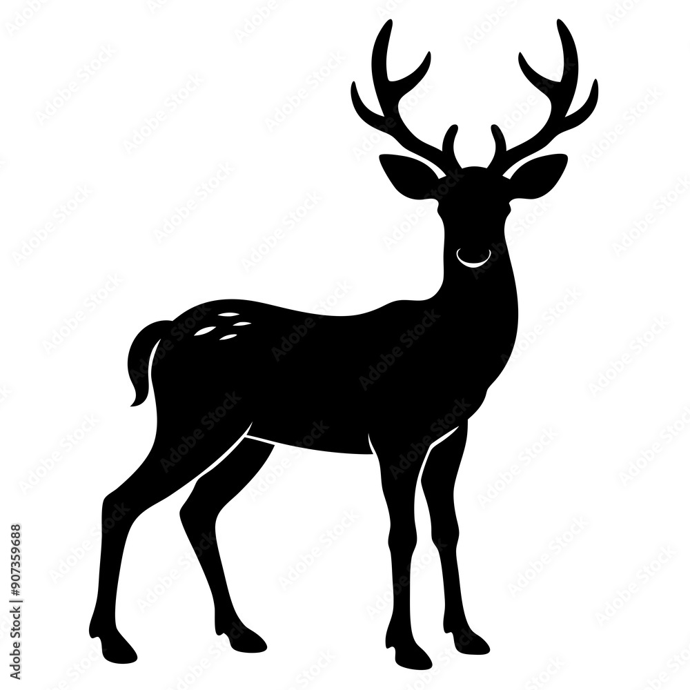 silhouette of a deer, deer vector illustration, pet vector art, deers silhouette, animal vector icon, eps, deer baby silhouette of a deer, deer vector illustration, pet vector art, deers silhouette, animal vector icon, eps, deer baby