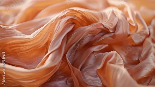 wavy orange silk