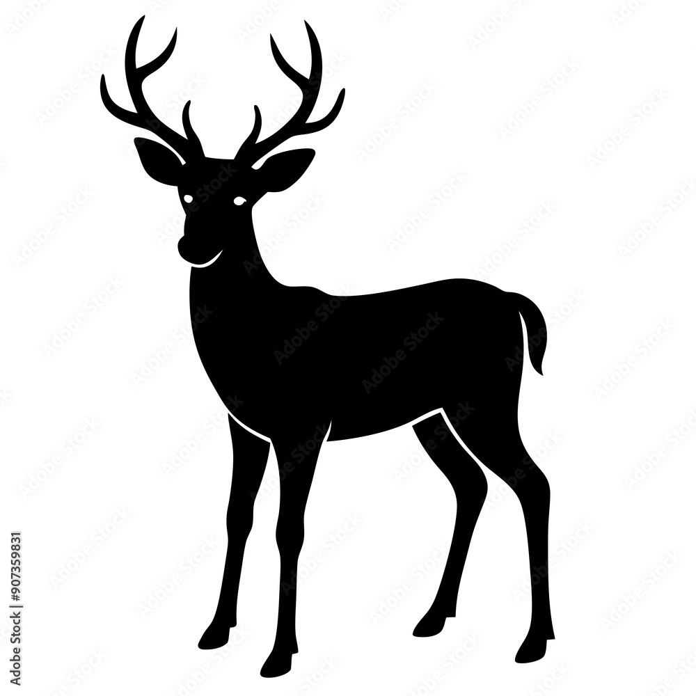 silhouette of a deer, deer vector illustration, pet vector art, deers silhouette, animal vector icon, eps, deer baby silhouette of a deer, deer vector illustration, pet vector art, deers silhouette, animal vector icon, eps, deer baby