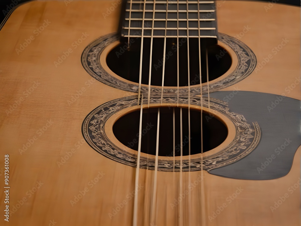 acoustic guitar on wooden background acoustic guitar on wooden background