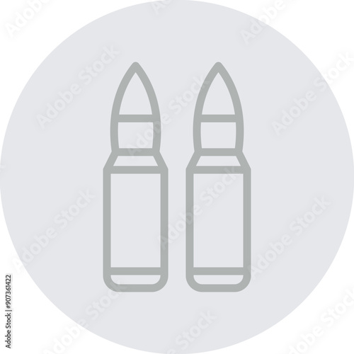 Bulet Vector Line Grey Circle Grey