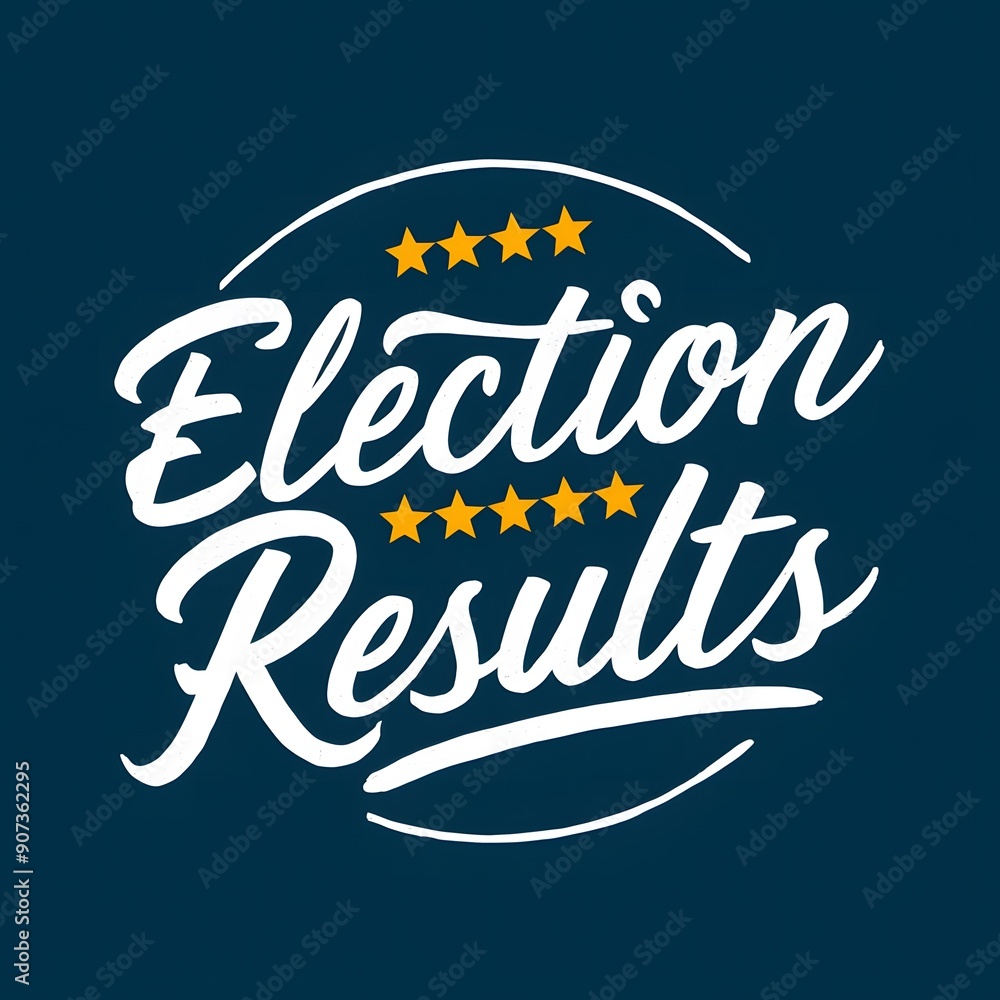 Election results calligraphy poster Election results calligraphy poster