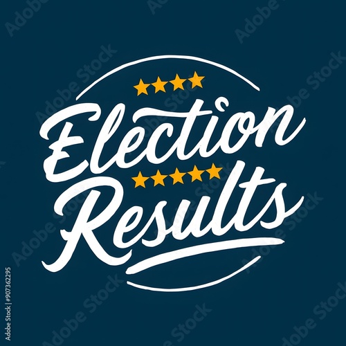 Election results calligraphy poster