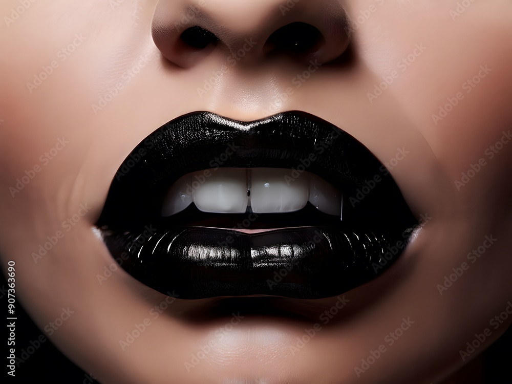 Obraz premium close-up shot of a beautiful woman's lips
