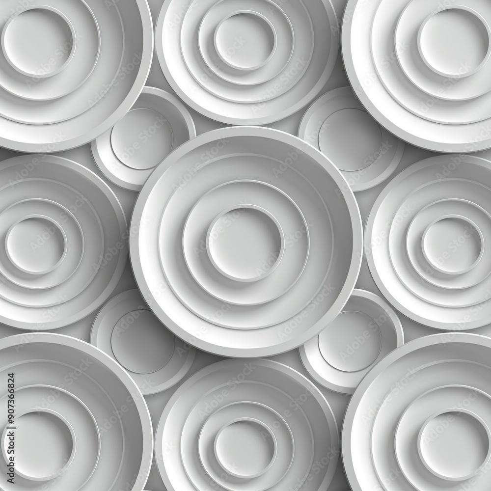 Abstract White Circles Pattern Abstract White Circles Pattern
