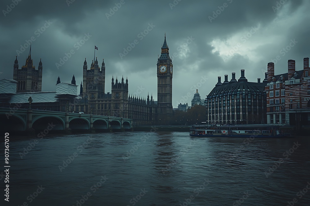 Fototapeta premium The Westminster Palace and the Big Ben clocktower