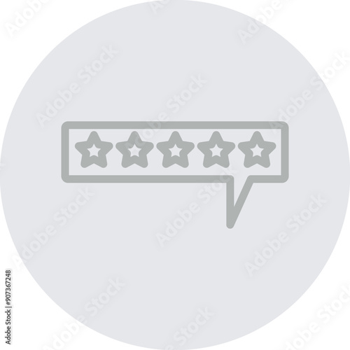 rating Vector Line Grey Circle Grey