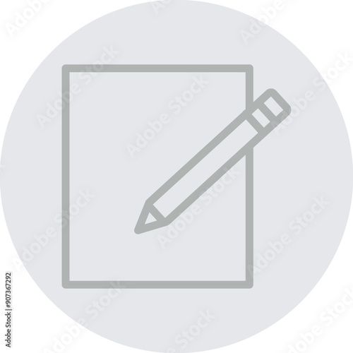 note Vector Line Grey Circle Grey