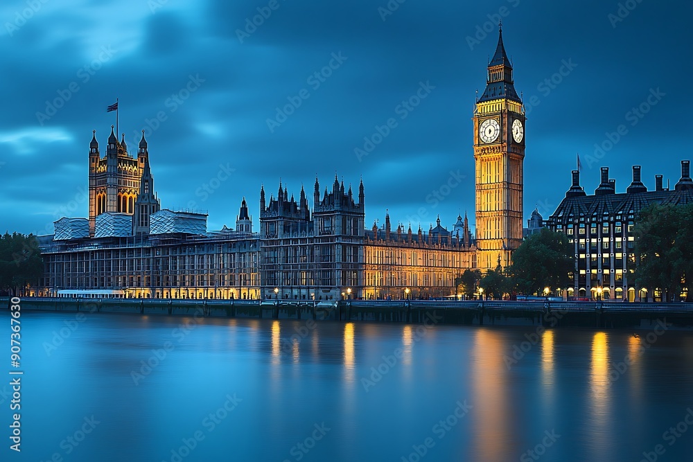 Fototapeta premium The Westminster Palace and the Big Ben clocktower