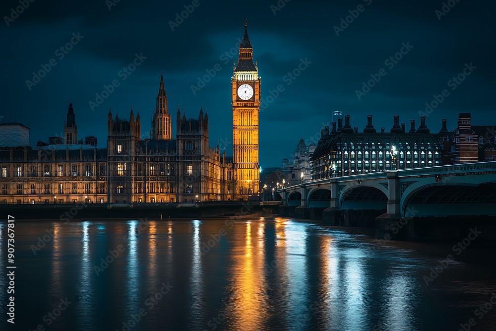 The Westminster Palace and the Big Ben clocktower The Westminster Palace and the Big Ben clocktower