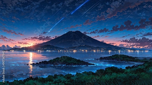 galpagos islands ecuador natural wonders around the world sunset view anime theme