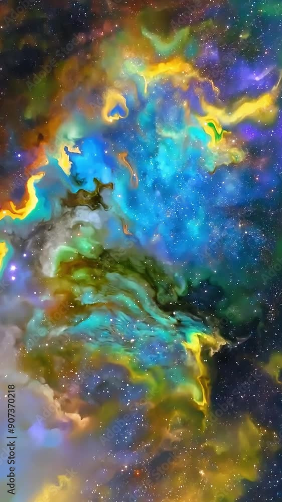 Cosmic Nebula with Star Dust and Bright Colors Cosmic Nebula with Star Dust and Bright Colors