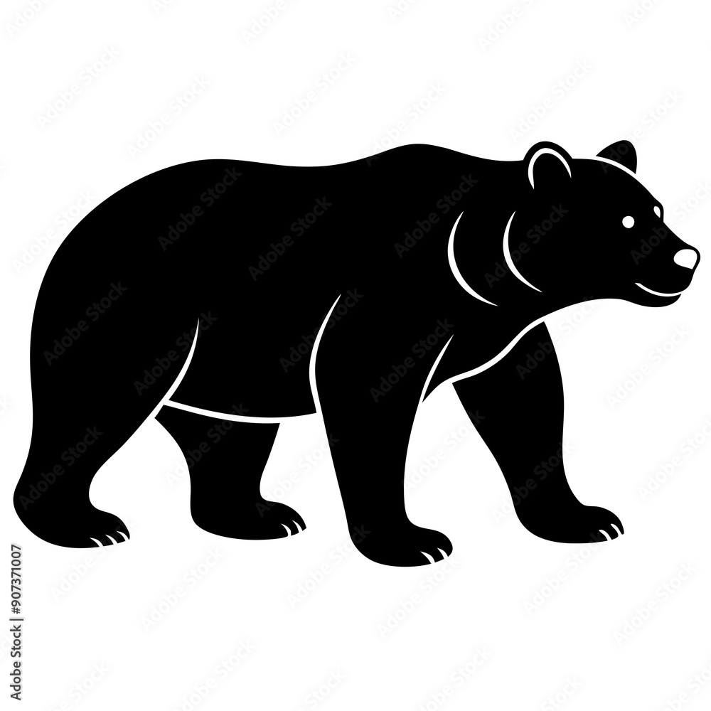 silhouette of bear, bear vector illustration, pet vector art, bears silhouette, animal vector icon, eps, bear head silhouette of bear, bear vector illustration, pet vector art, bears silhouette, animal vector icon, eps, bear head