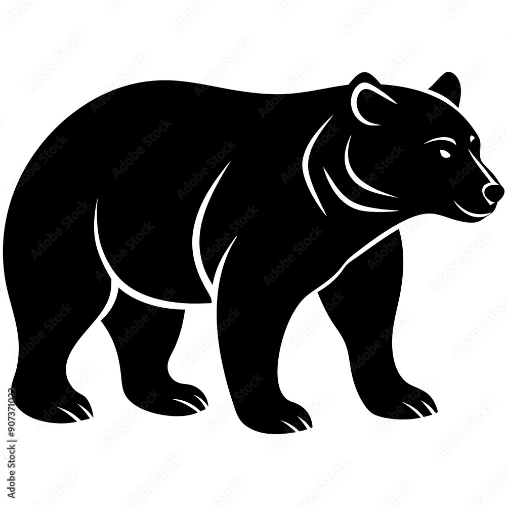 silhouette of bear, bear vector illustration, pet vector art, bears silhouette, animal vector icon, eps, bear head silhouette of bear, bear vector illustration, pet vector art, bears silhouette, animal vector icon, eps, bear head