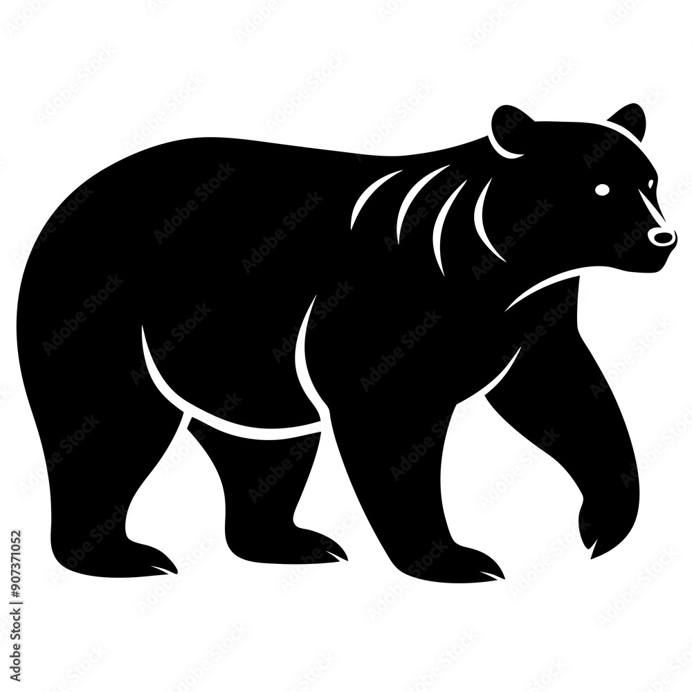 silhouette of bear, bear vector illustration, pet vector art, bears silhouette, animal vector icon, eps, bear head silhouette of bear, bear vector illustration, pet vector art, bears silhouette, animal vector icon, eps, bear head