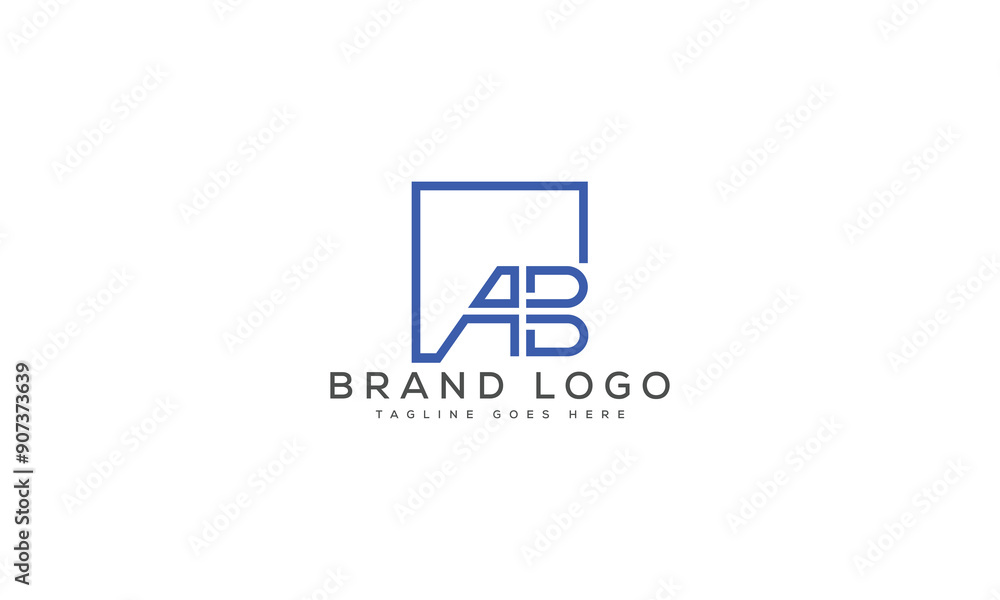 letter AB logo design vector template design for brand. letter AB logo design vector template design for brand.