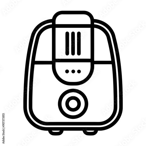 Air fryer line icon silhouette vector illustration