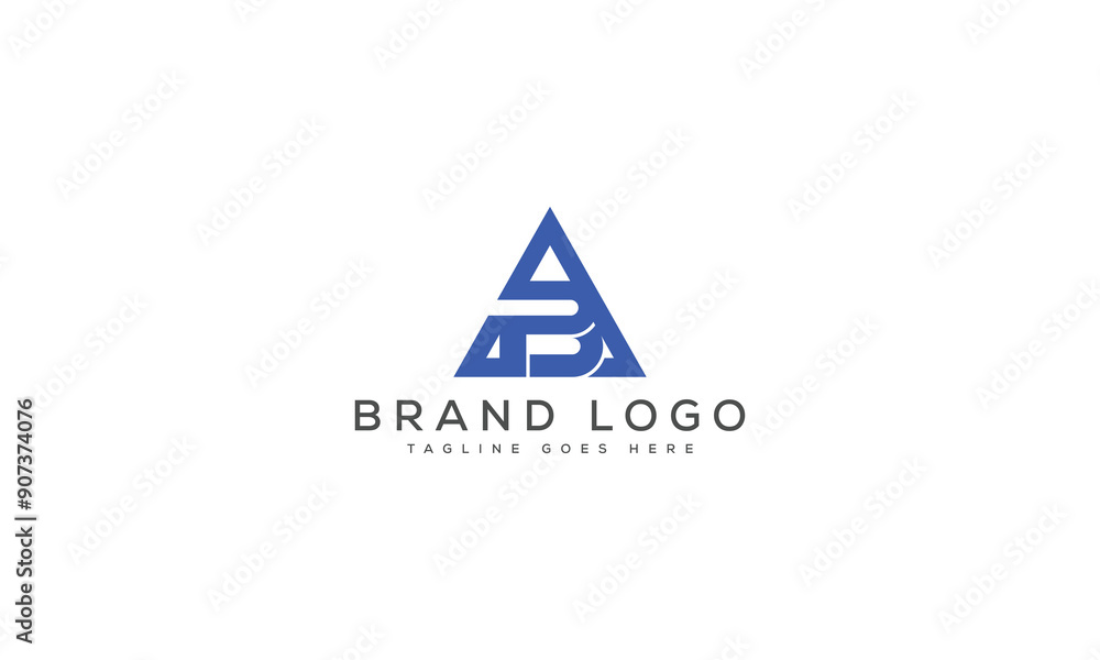 letter AB logo design vector template design for brand. letter AB logo design vector template design for brand.