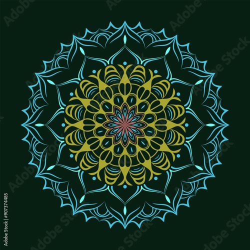 Vector mandala decor for your design. Vintage decorative elements. Hand drawn background. Islam, Arabic, Indian, ottoman motifs.