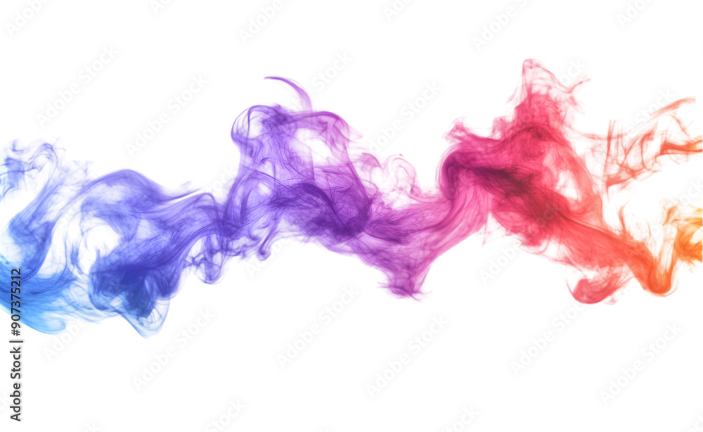 Colored smoke explodes isolated on transparent background. Colored smoke explodes isolated on transparent background.